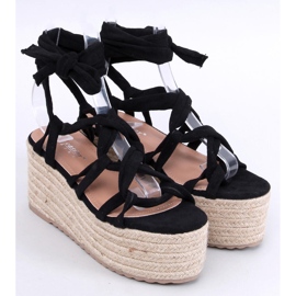 Espadrile cu platformă de la Manon Black negru 1