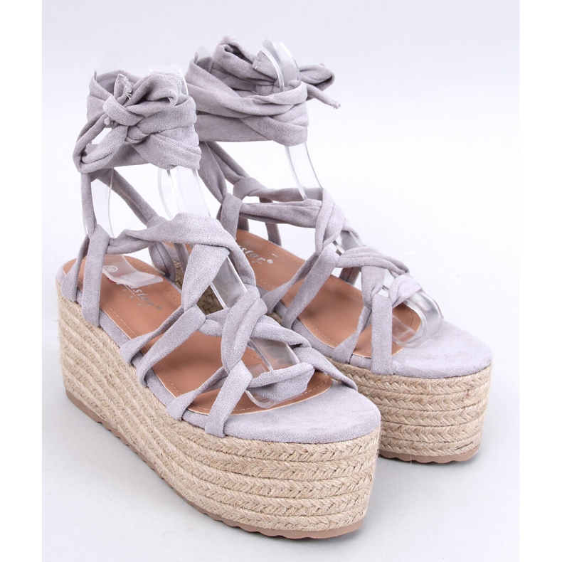 Espadrile cu platformă Manon Grey gri 1 Espadrile cu platformă Manon Grey gri 1