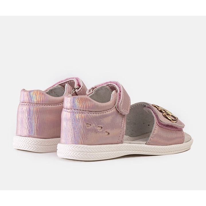 Miss Sandale pentru copii roz cu inserție din piele Minka 1