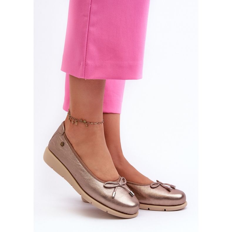 Balerini eleganti de dama din piele naturala Maciejka P6504-25 Gold de aur 2 Balerini eleganti de dama din piele naturala Maciejka P6504-25 Gold de aur 2