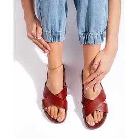 Șlapi maro pentru damă de Sergio Leone 1