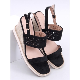 Debeve Sandale espadrile cu pane negre negru 1 Debeve Sandale espadrile cu pane negre negru 1