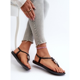 Sandale plate pentru femei Flip-flops 83507 Ipanema Class Bown Up Sandal Fem Black negru 7