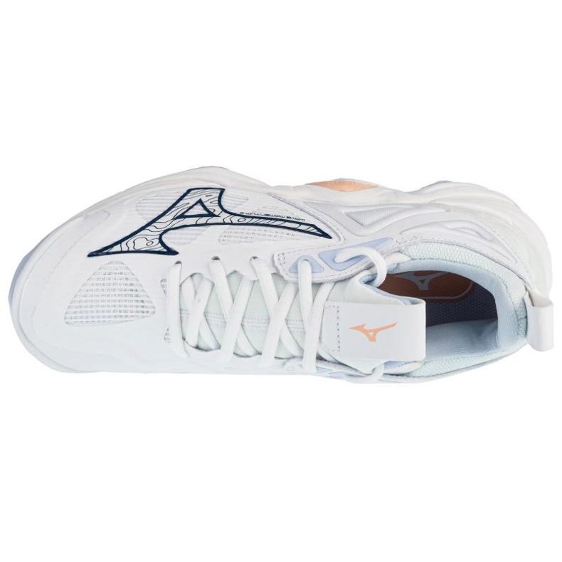 Pantofi de volei Mizuno Wave Momentum 3 W V1GC231200, albi 2