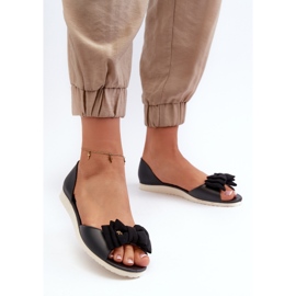 Balerini Cauciuc Dama Cu Fundita, Georia Neagra negru 2 Balerini Cauciuc Dama Cu Fundita, Georia Neagra negru 2