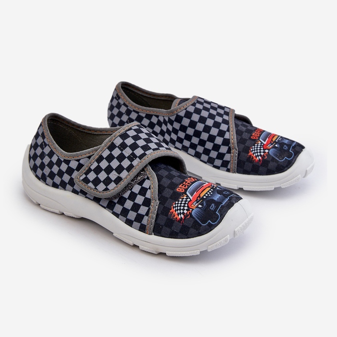 Papuci confortabili pentru baieti cu Velcro Befado 974Y540 Gri 1