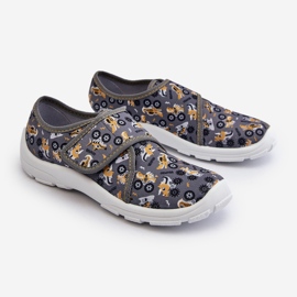 Papuci confortabili pentru baieti cu Velcro Befado 974Y552 Gri 1