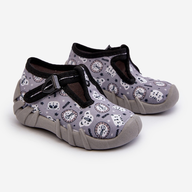 Papuci confortabili pentru copii BEFADO 110N488 Gri 1