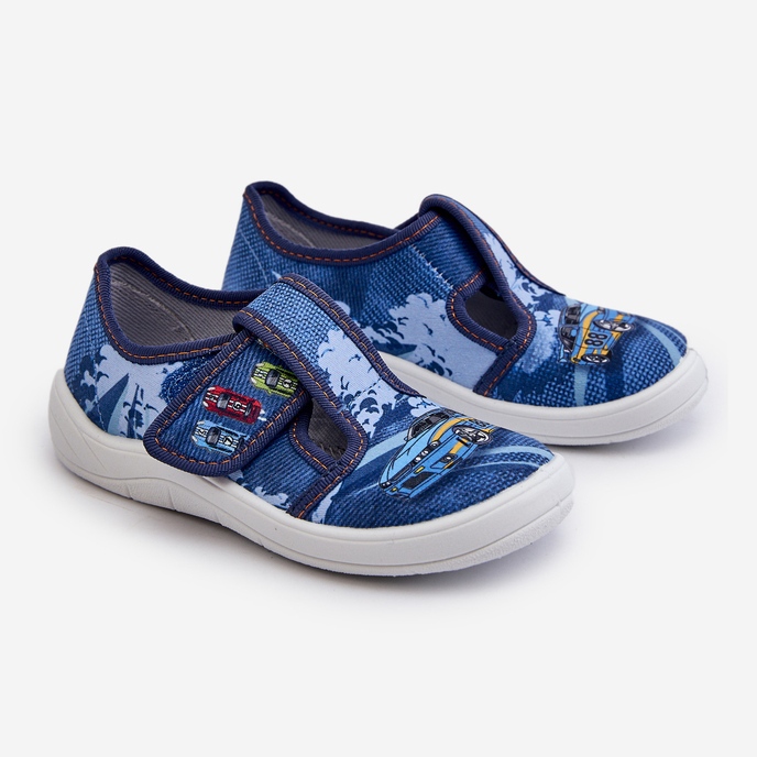 Papuci Velcro pentru copii Befado 911X022 Albastru 1
