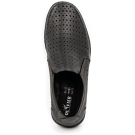 Olivier Mocasini ajurati pentru barbati pentru vara 662 negri negru 3