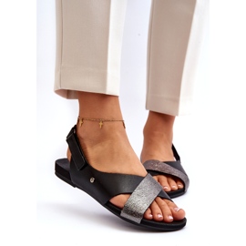 Zazoo 40141 Sandale Piele Cu Velcro, Negru 2