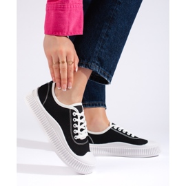 Adidași de damă de culoare neagră negru 1