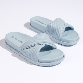 Flip-flops de damă albastră albastru 4