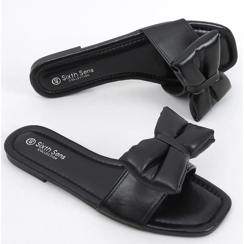 Mili Papuci negri cu fundita negru 1 Mili Papuci negri cu fundita negru 1