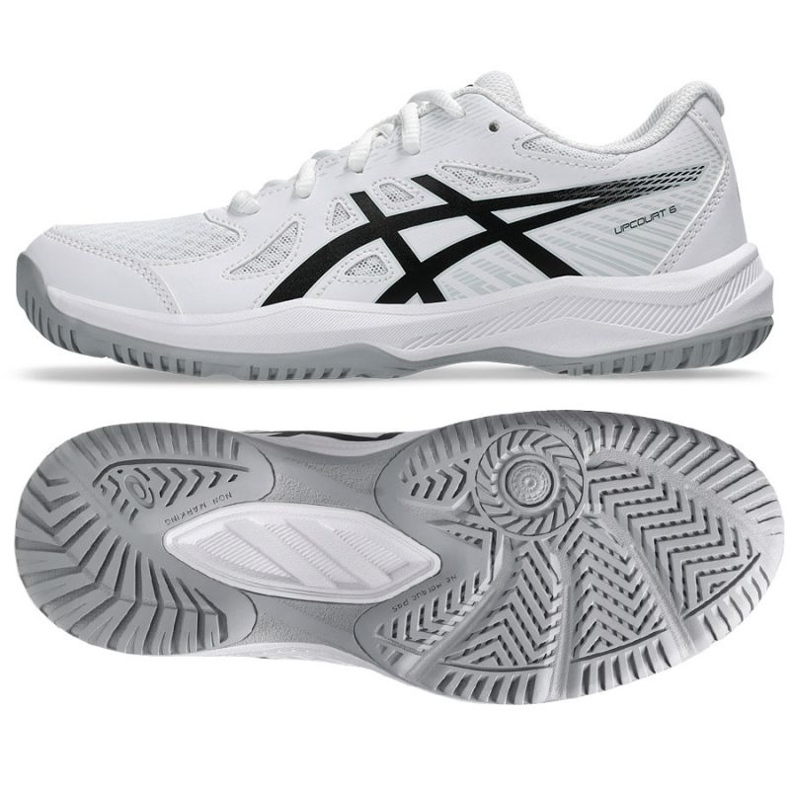 Pantofi de volei Asics Upcourt 6 Gs Jr 1074A045 101 alb 1