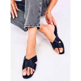 Papuci de damă Fuzzy Black negru 5