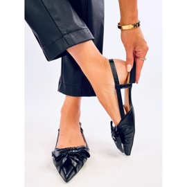 Balerini Candy Black cu toc deschis negru 2