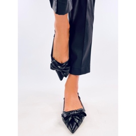 Balerini Candy Black cu toc deschis negru 1