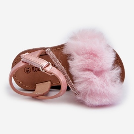 Sandale Copii Velcro Cu Blana, Roz Rosavere 2 Sandale Copii Velcro Cu Blana, Roz Rosavere 2