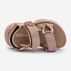 Sandale pentru copii cu inchidere Velcro, Beige Orretta bej 2