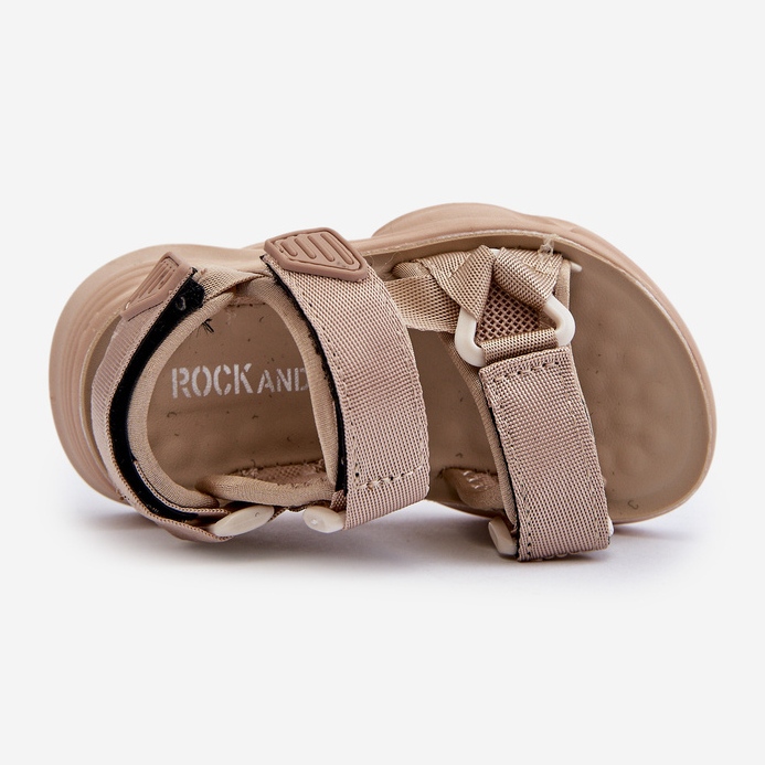 Sandale pentru copii cu inchidere Velcro, Beige Orretta bej 2