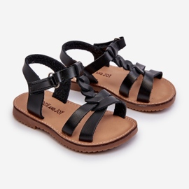 Sandale copii cu inchidere Velcro, Negru, Sarniema 1