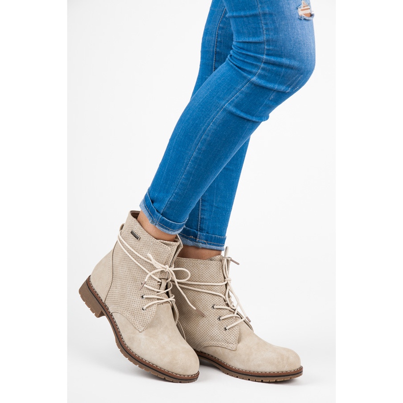 Juliet Botine bej cu toc plat 2