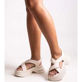 Sandale din piele bej GOE NN2N4105 1