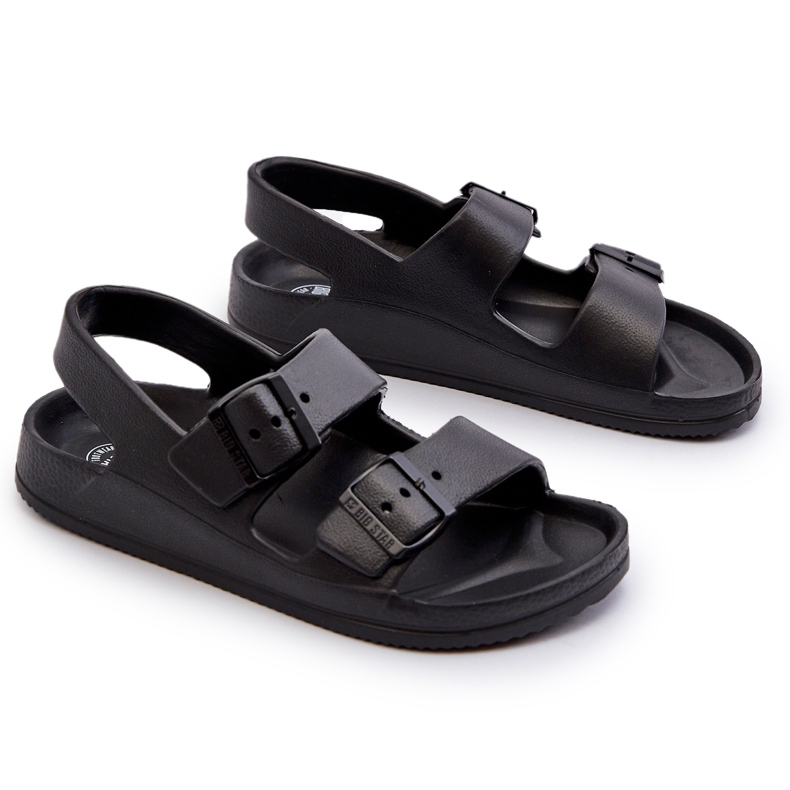 Flip-flops ușoare pentru copii cu catarame Big Star NN374541 Negru 4
