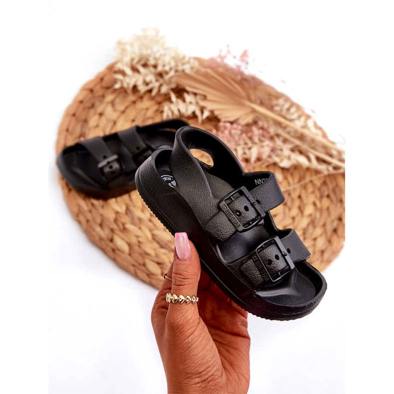 Flip-flops ușoare pentru copii cu catarame Big Star NN374541 Negru 2
