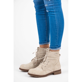 Juliet Botine bej cu toc plat 3