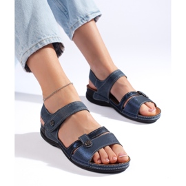 Sandale de dama albastre confortabile albastru 1