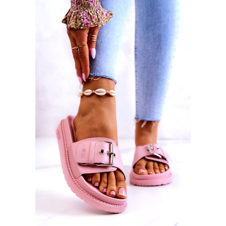 Papuci Clasici Cu Catarama Big Star JJ274A308 Roz 1