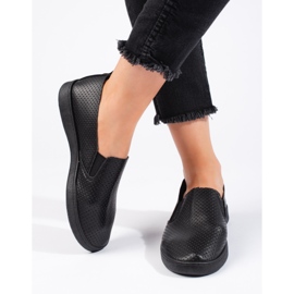 Slip de damă ajurat, lejer, negru 1