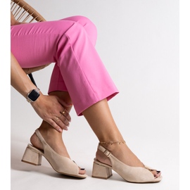 Sandale bloc bej Ayat 1