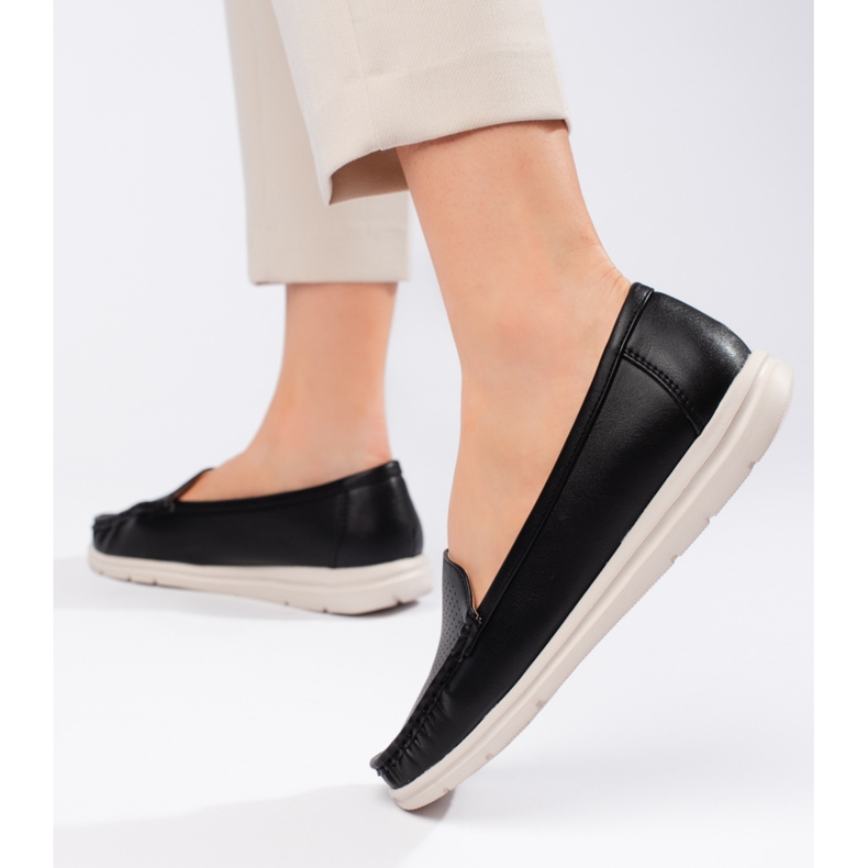 Mocasini negri pentru femei negru 1