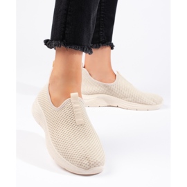 Pantofi sport textil bej 1