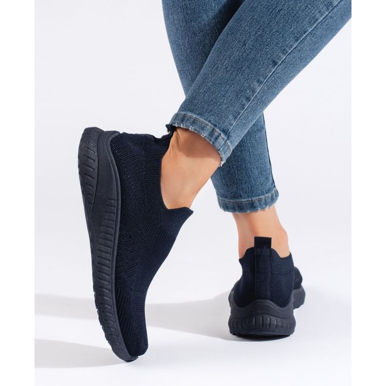 Pantofi sport slip-on dama, bleumarin albastru 2