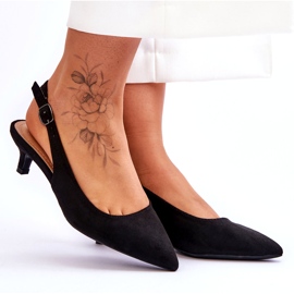 Jeeini Pompe cu vârf joase, negre negru 4