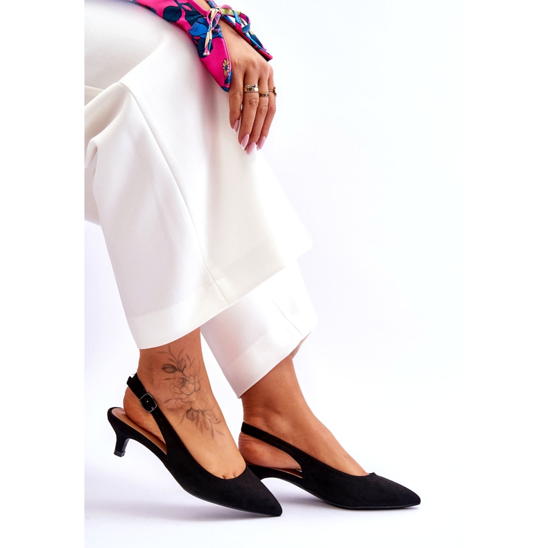 Jeeini Pompe cu vârf joase, negre negru 3