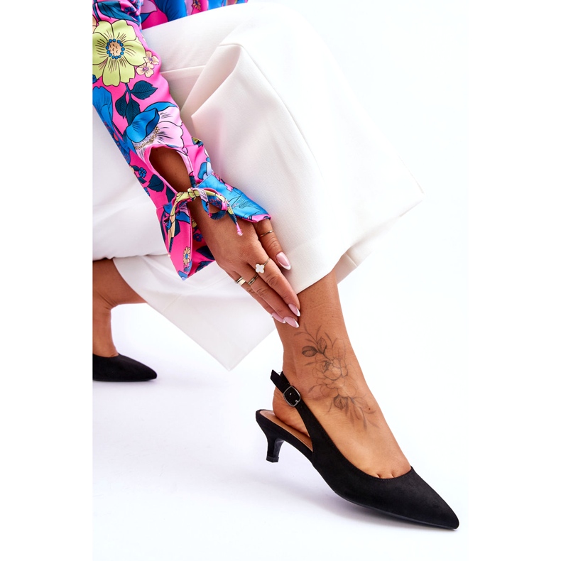 Jeeini Pompe cu vârf joase, negre negru 2