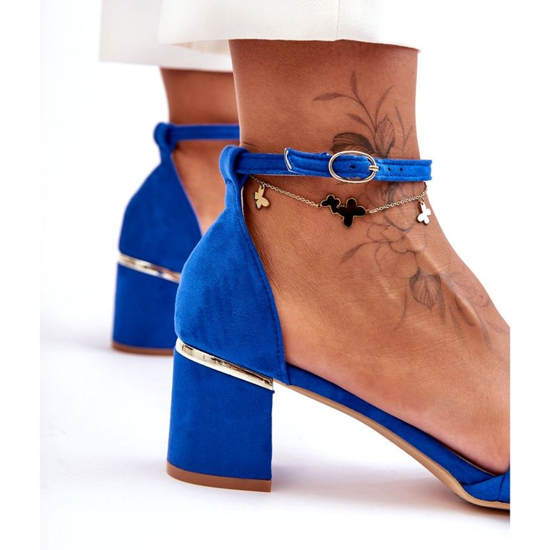 Seastar Sandale împletite din piele intoarsa albastra Essenza albastru 4