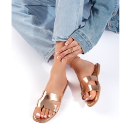 Flip-flops clasici aurii pentru damă de aur 1