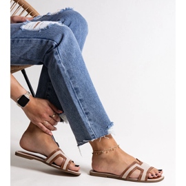 Șlapi maro clasici Baya bej 1