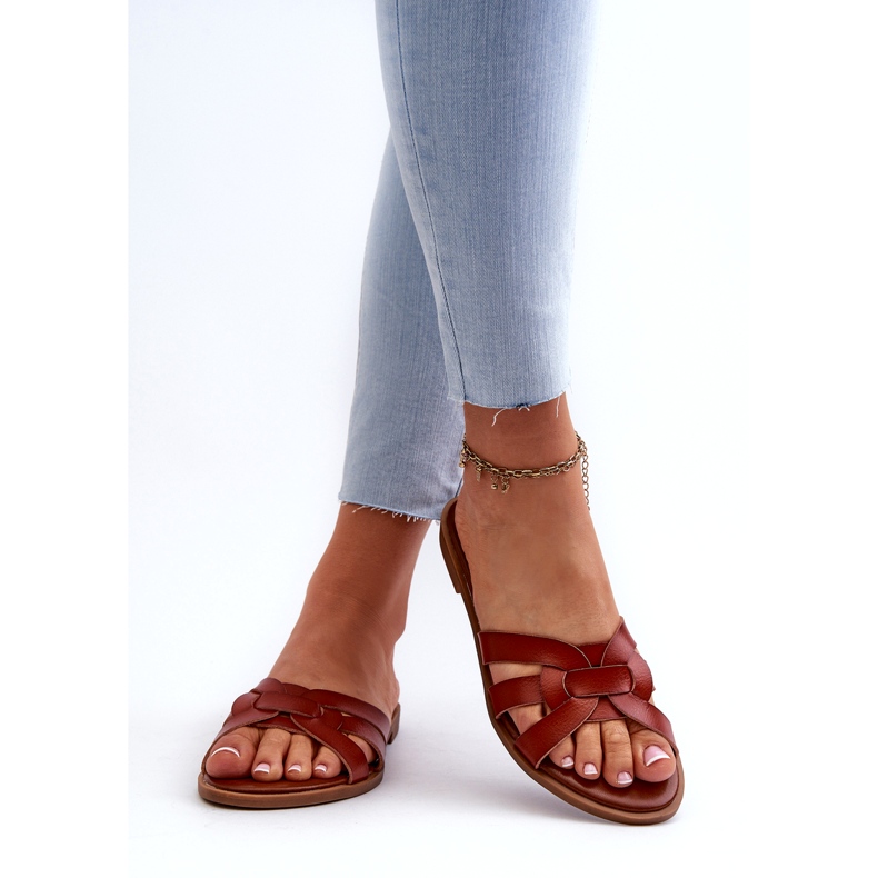 Evento Flip Flops pentru damă, din piele ecologică, maro 3 Evento Flip Flops pentru damă, din piele ecologică, maro 3