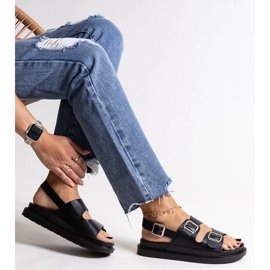 Sandale cu platforma Bashera negre negru 1