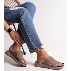 Sandale cu platformă maro Linah 1