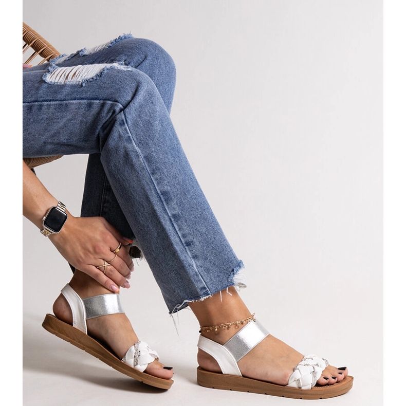 Sandale Aldona albe 1