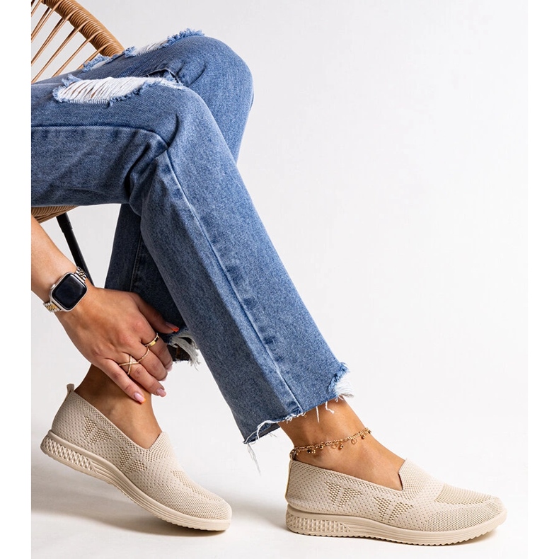 Tenisi slip-on Abadly bej 1