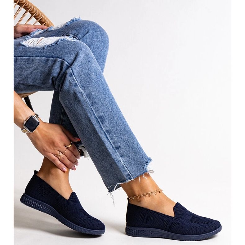 Tenisi slip-on Abadly bleumarin albastru 1